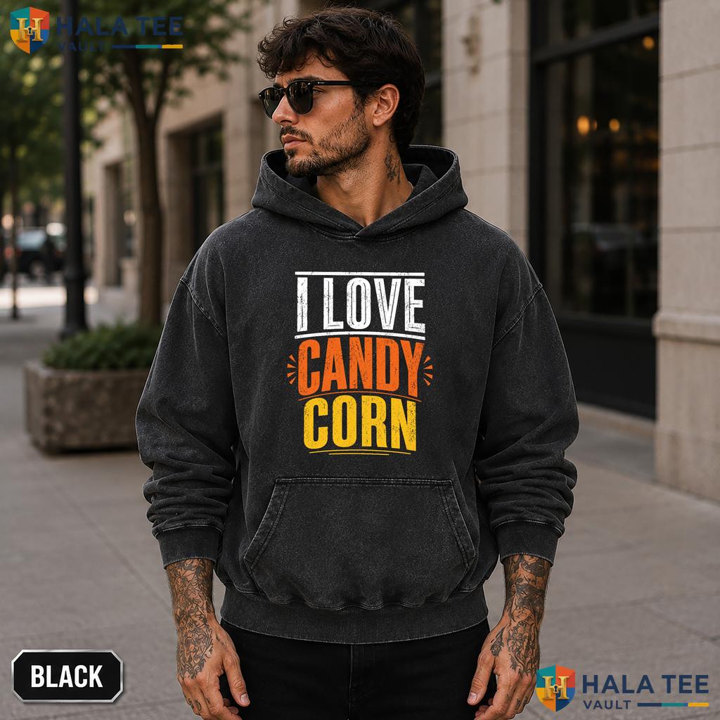 Love Candy Corn Acid Washed T-Shirt Funny Spooky Trick Or Treat Halloween Top