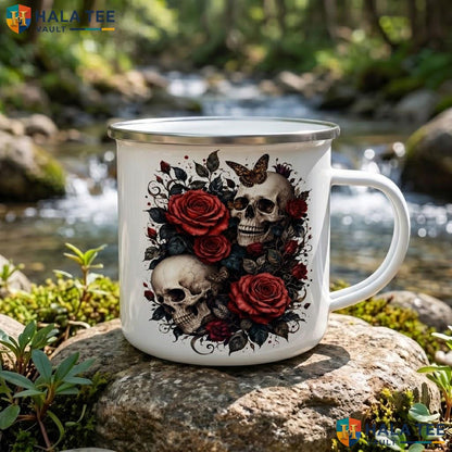 Magic Tome Skull Halloween Accent Mug Witch Lover Custom Spooky Ceramic Coffee Mug