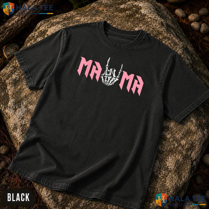 Mama Bad Two The Bone Garment-Dyed T-Shirt 2nd Birthday Party Apparel Top
