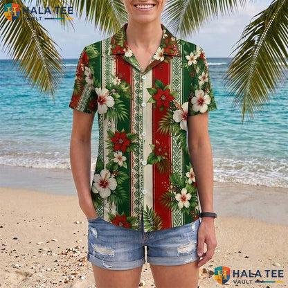 Mexican Floral Halloween Hawaiian Shirt Festive Summer Vacation Top Adult