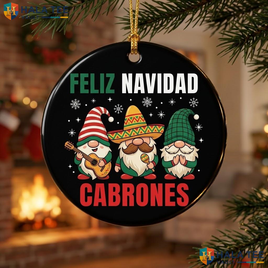 Mexican Gnomes Feliz Navidad Christmas Ornament Funny Holiday Decor