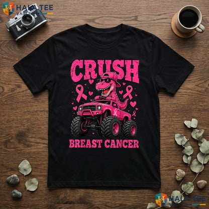 Monster Truck Toddler Boy Shirt Crush Breast Cancer Awareness Kids Adult