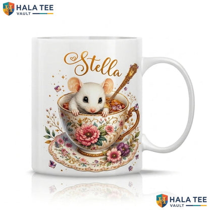 Mouse Wizard Fantasy Halloween Mug Custom Magic Art Ceramic Coffee Cup