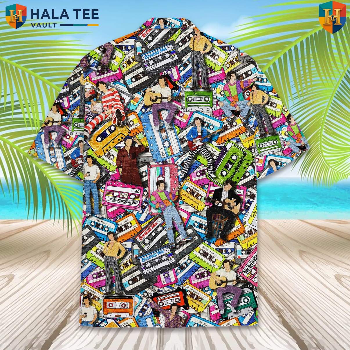Multicolor Retro Short-sleeve button-up shirt Mens Short Sleeve Casual Summer Beach Outfit