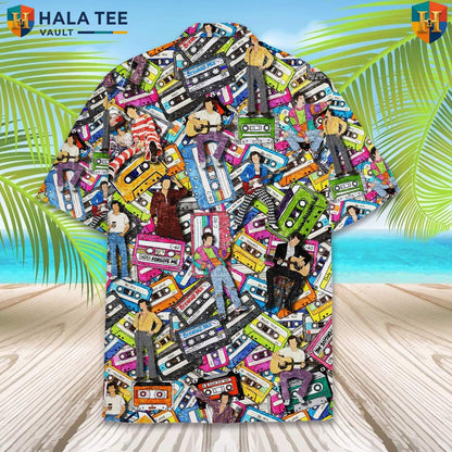 Multicolor Retro Short-sleeve button-up shirt Mens Short Sleeve Casual Summer Beach Outfit