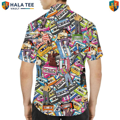 Multicolor Retro Short-sleeve button-up shirt Mens Short Sleeve Casual Summer Beach Outfit