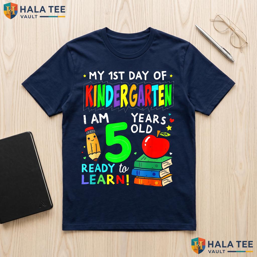 My First Day Kindergarten Shirt 1st Day Of School Boys Girls Apparel