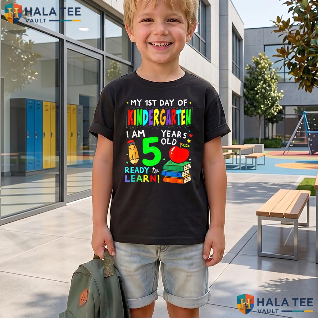 My First Day Kindergarten Shirt 1st Day Of School Boys Girls Apparel Adult