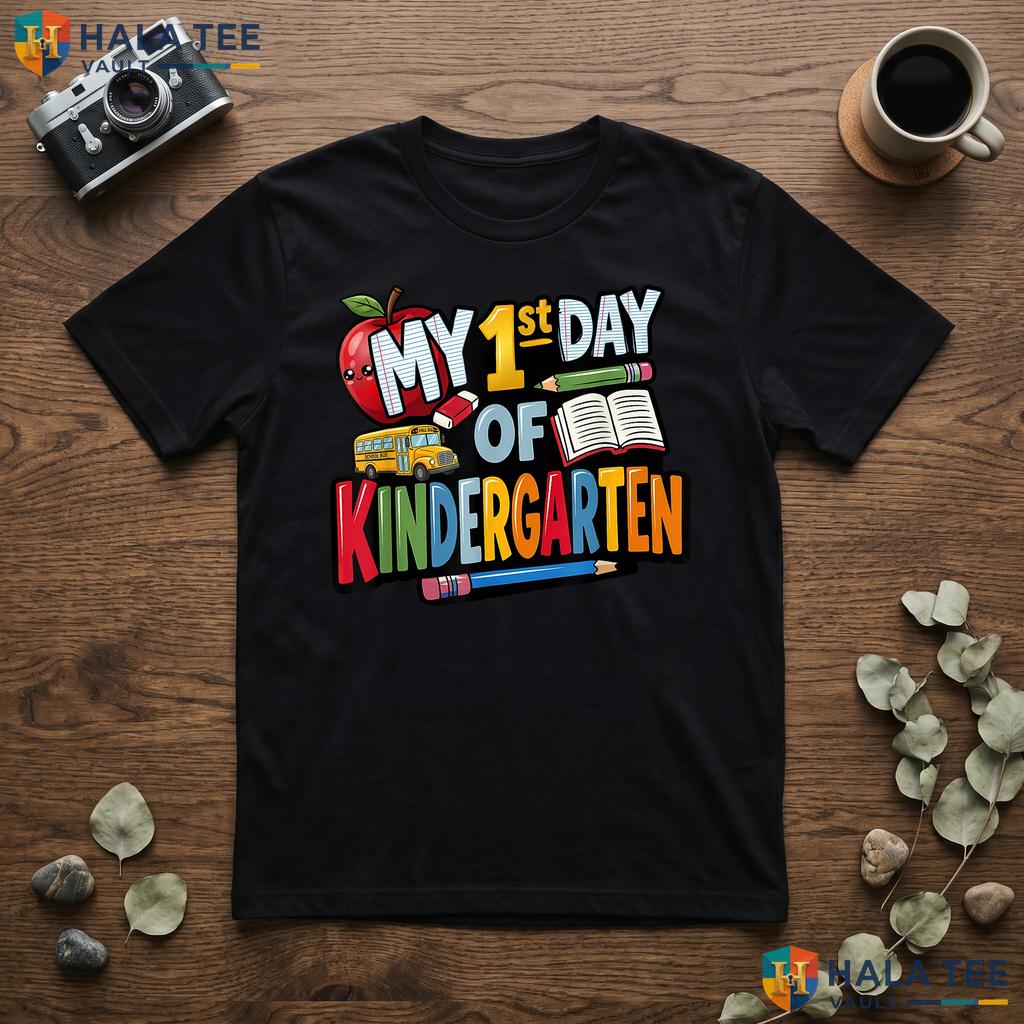My First Day Kindergarten Tee Shirt 1st Day Of School Boy Kids Top