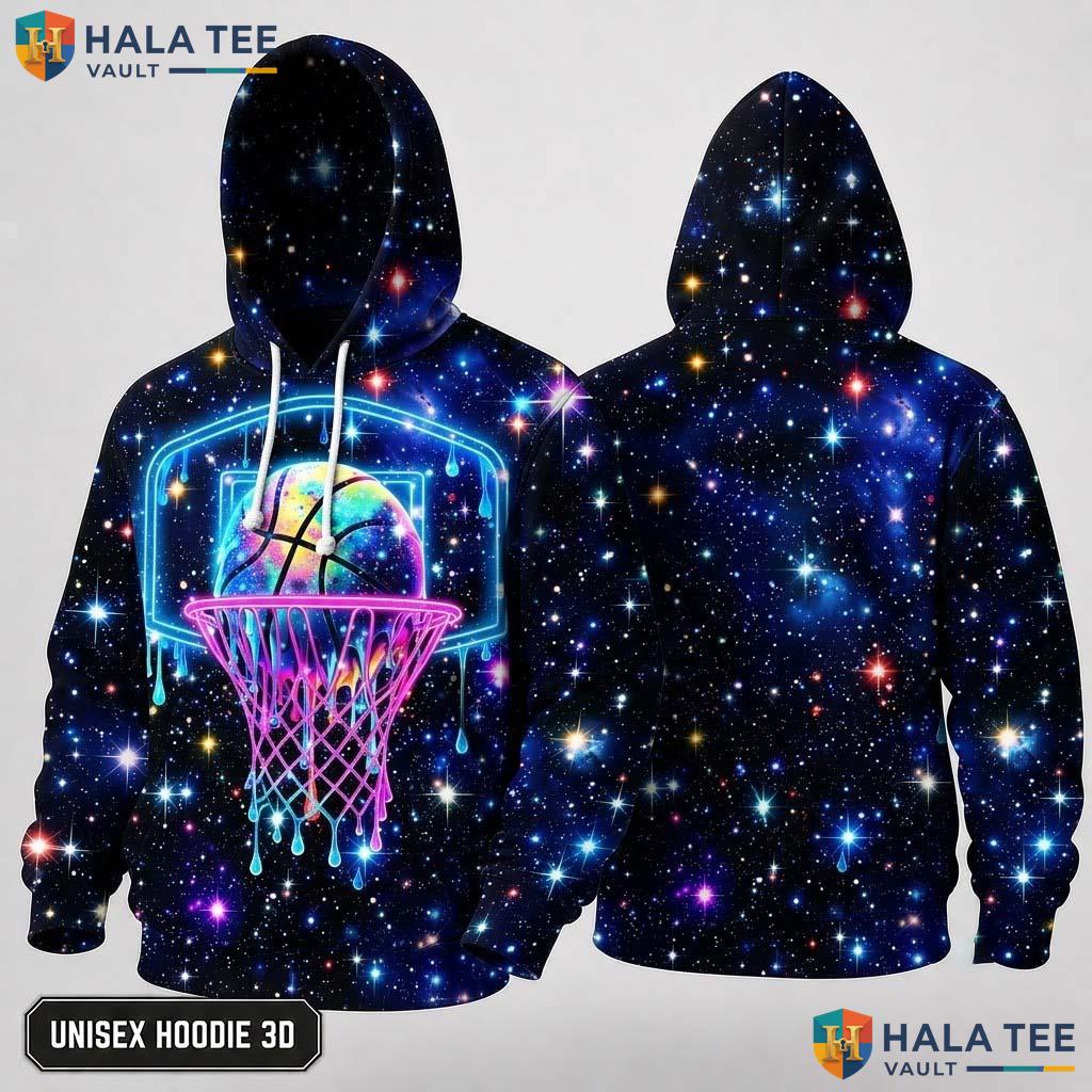 Neon Baseball Galaxy Hoodie Warm Thick 3D Sweatshirt Boys Girls Apparel