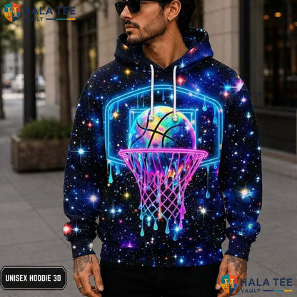 Neon Baseball Galaxy Hoodie Warm Thick 3D Sweatshirt Boys Girls Apparel 3D Printed Hoodie