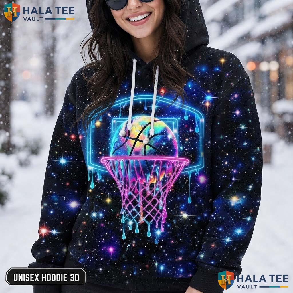 Neon Baseball Galaxy Hoodie Warm Thick 3D Sweatshirt Boys Girls Apparel AOP Hoodie