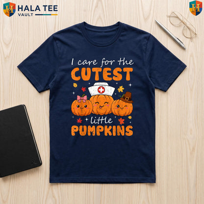 Nurse Pumpkins Fall Holiday Tee Halloween Thanksgiving Autumn Medical Outfit