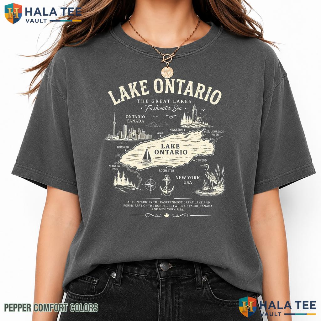 Ontario Humor Garment-Dyed T-Shirt Great Lakes Canada Vacation Apparel
