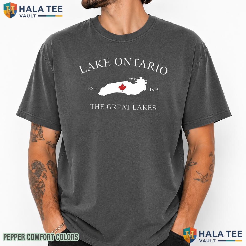 Ontario Map Comfort Colors T-Shirt Great Lakes Canada Heritage Apparel