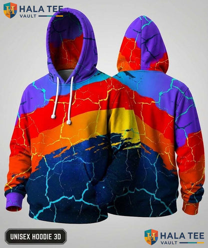 Paint Splash Novelty 3D Hoodie Realistic Graphic Pullover Men Women