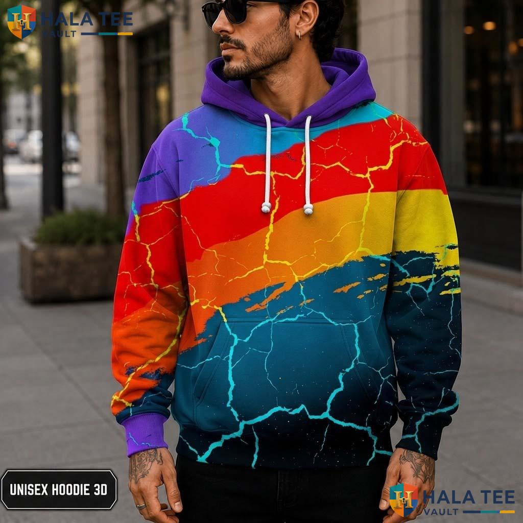Paint Splash Novelty 3D Printed Hoodie Realistic Graphic Pullover Men Women