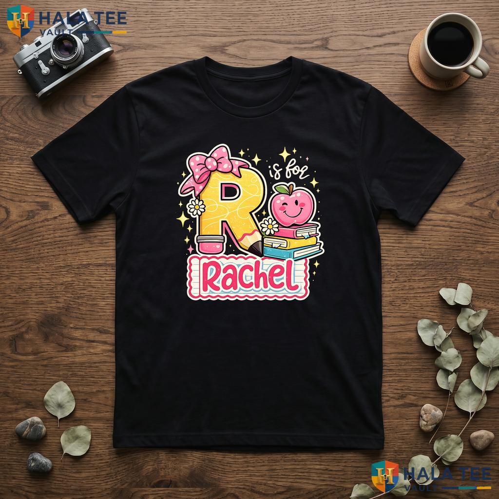 Personalized Apple Bow Student Shirt Custom Name First Day School Outfit