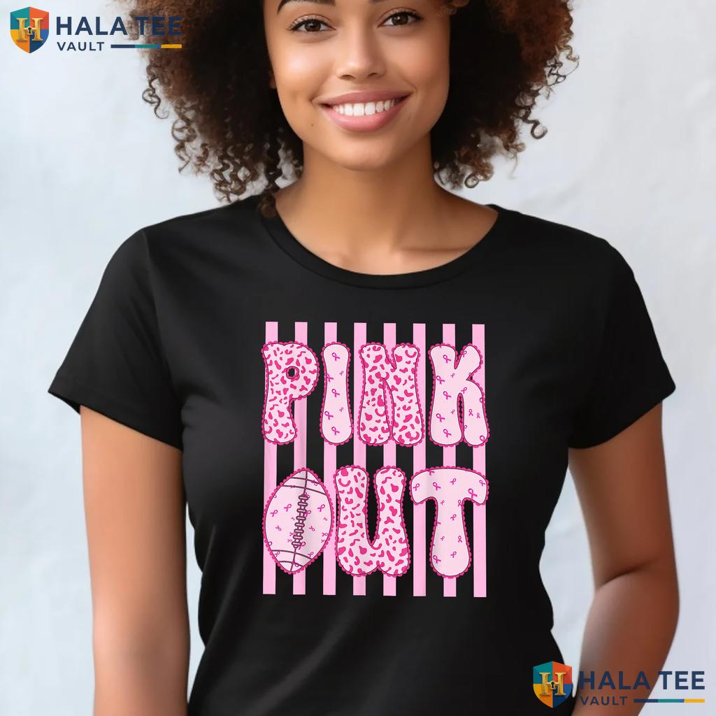 Pink Out Tackle Football Shirt Breast Cancer Awareness American Top
