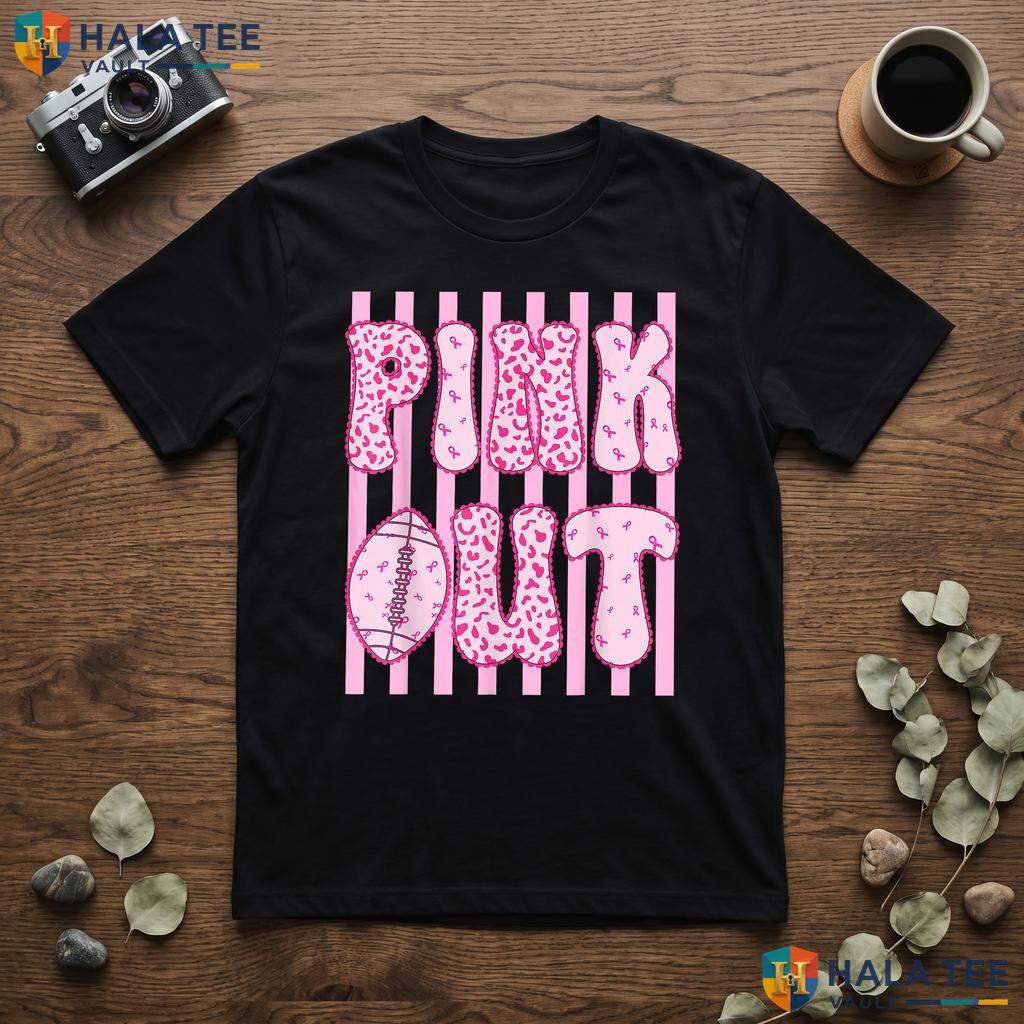 Pink Out Tackle Football Shirt Breast Cancer Awareness American Top Adult