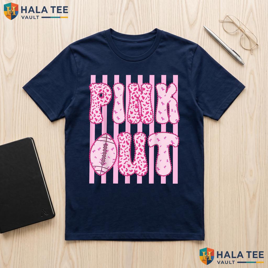 Pink Out Tackle Football Shirt Breast Cancer Awareness American Top Adult