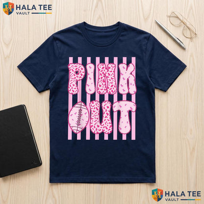 Pink Out Tackle Football Shirt Breast Cancer Awareness American Top Adult