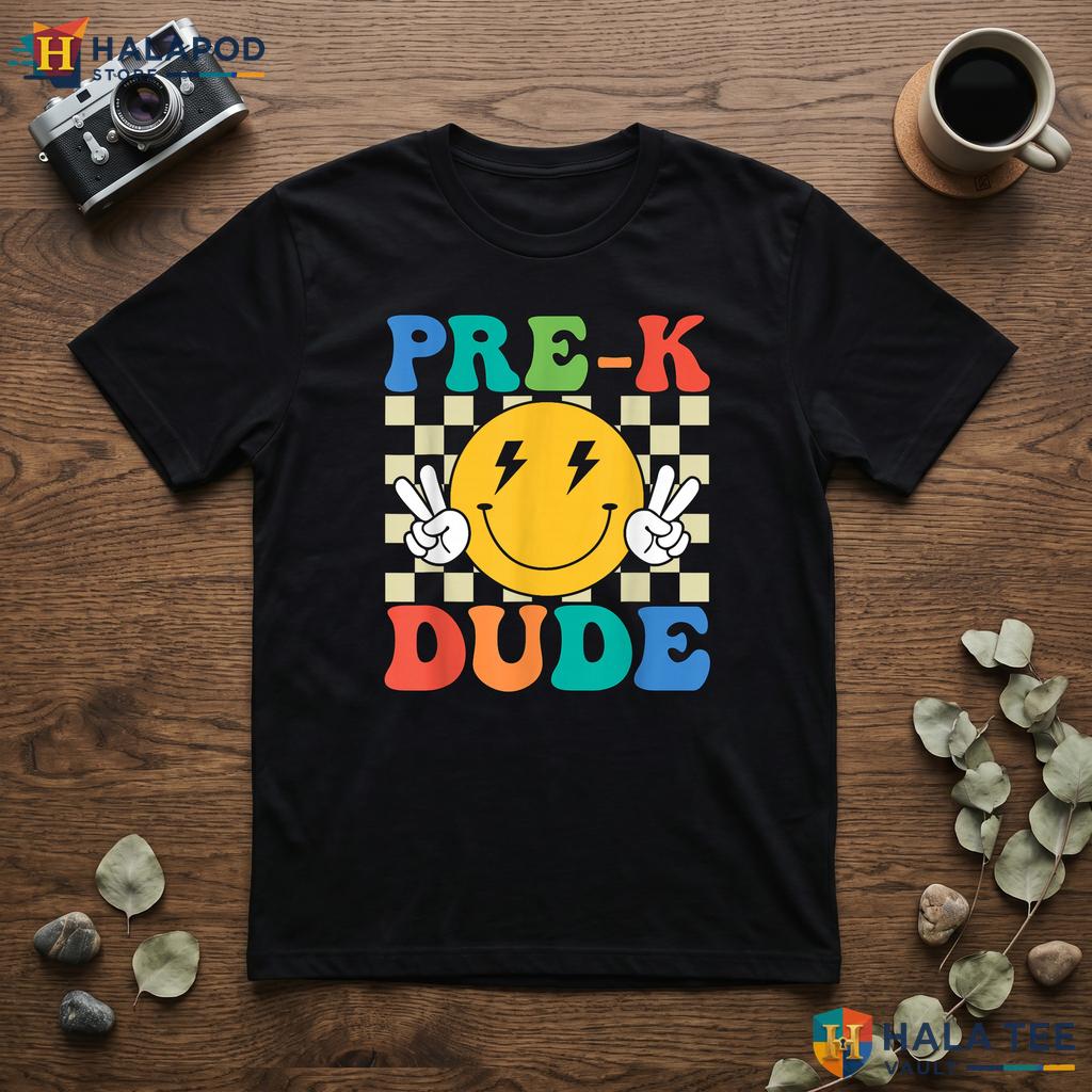 PreK Dude Preschool Shirt Boys Kids First Day Back To School Graphic Top