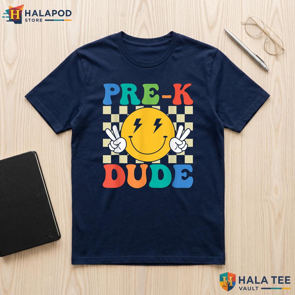 PreK Dude Preschool Shirt Boys Kids First Day Back To School Graphic Top Adult