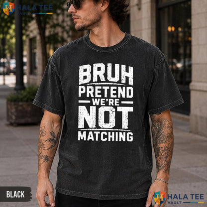 Pretend Not Matching Washed T-Shirt Playful Group Halloween Costume Top