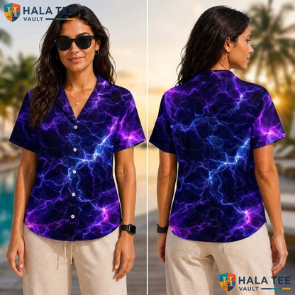 Purple Abstract Funny Tropical Shirt Mens Crazy Graphic Vacation Wear