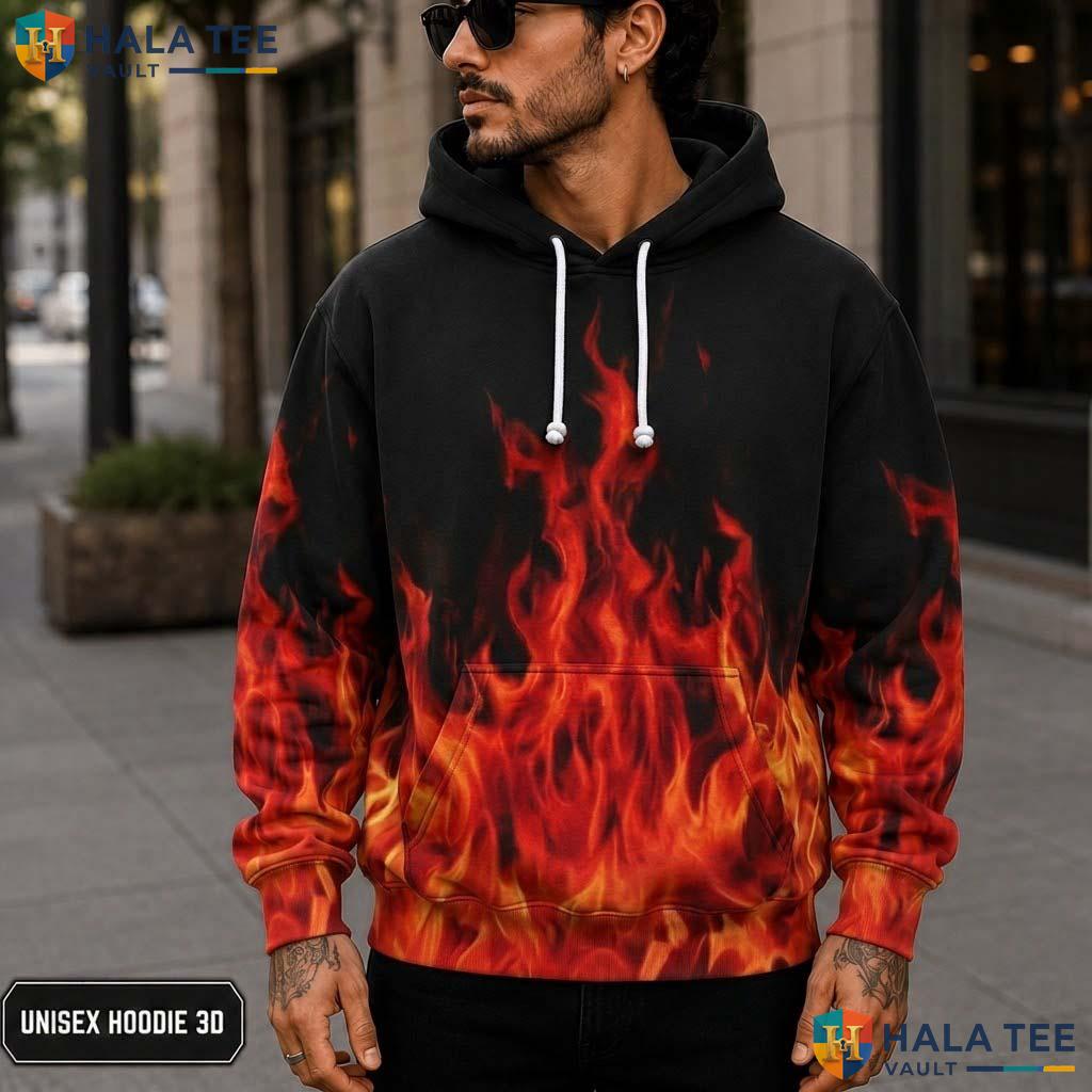 Red Fire Kids Galaxy Hoodie Novelty 3D Printed Pullover Girl Boy Top 3D Printed Hoodie