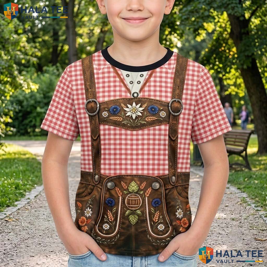 Red Oktoberfest Costume 3D T-Shirt Mens German Holiday Festival Cosplay Top