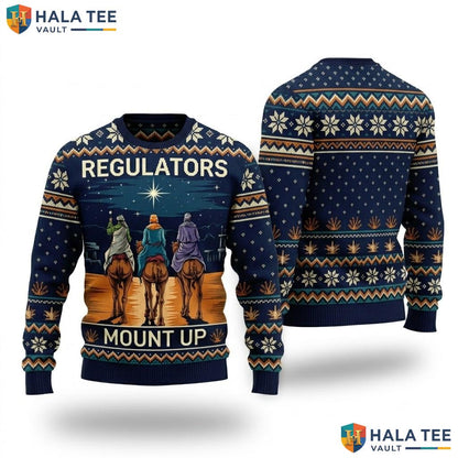 Regulators Mount Up Christmas Sweater Funny Reindeer Holiday Top