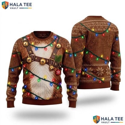 Reindeer Costume Ugly Christmas Sweater Funny Holiday Xmas Graphic Top