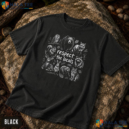 Respect Local Cryptids Comfort Colors T-Shirt Funny Folklore Bigfoot Top