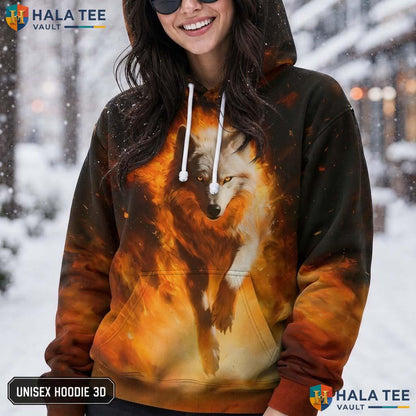 Running Wolf Galaxy Hoodie Kids Novelty 3D Printed Pullover Girl Boy AOP Hoodie