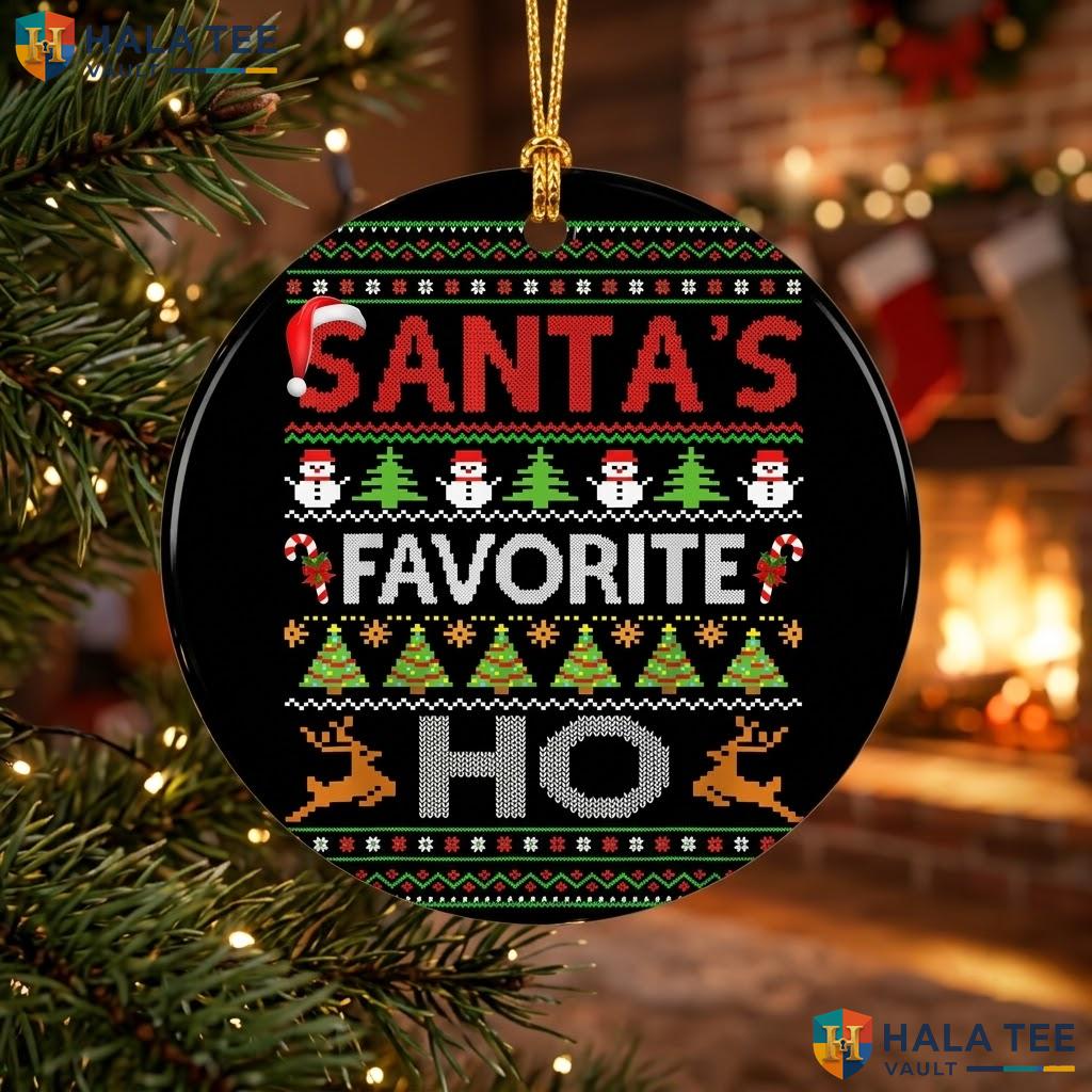 Santa Favorite Elf Christmas Ornament Funny Holiday Decor Gift Ideas