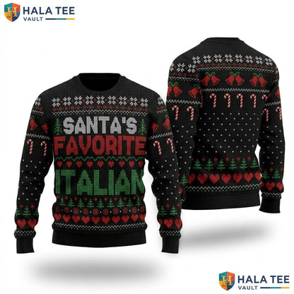Santa Favorite Italian Ugly Christmas Sweater Funny Xmas Holiday