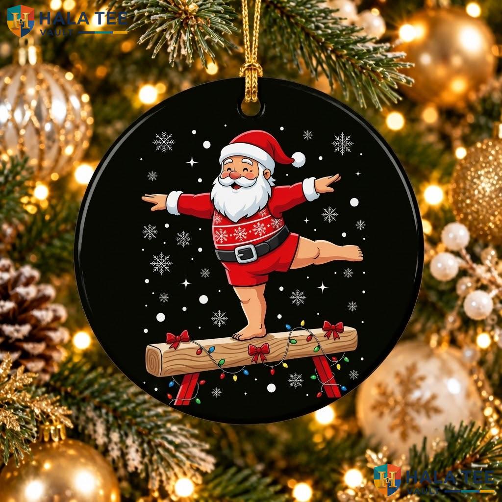 Santa Gymnastics Gymnast Christmas Ornament Funny Sports Holiday Gift