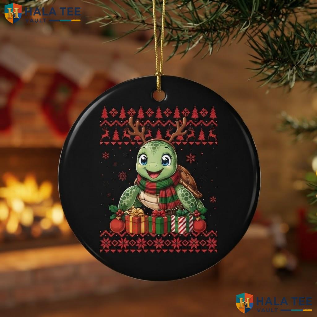 Sea Turtle Animal Christmas Ornament Festive Marine Holiday Decor