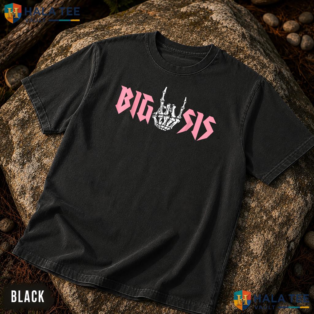 Sister Bad Two The Bone Garment-Dyed T-Shirt 2nd Birthday Party Apparel
