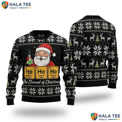 Six Seven Element Ugly Christmas Sweater Funny Science Holiday Top