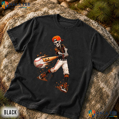 Skeleton Baseball Costume Comfort Colors Shirt Funny Halloween Boys