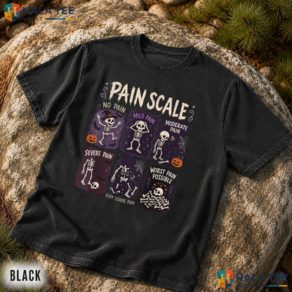 Skeleton Pain Scale Trauma Comfort Colors Shirt Funny ER Nurses Top