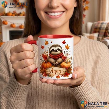 Sloth Spooky Ghost Halloween Camping Mug Custom Personalized Trick Or Treat Ceramic Mug