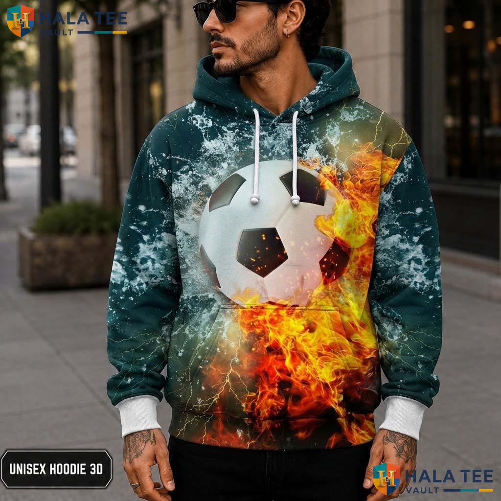 Soccer Ball Kids 3D Printed Hoodie Warm Thick Sweatshirt For Boys Girls Top