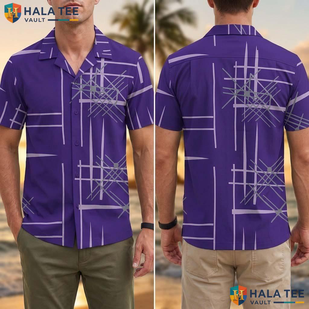 Solid Purple Casual Tropical Shirt Mens Short Sleeve Aloha Vacation Top