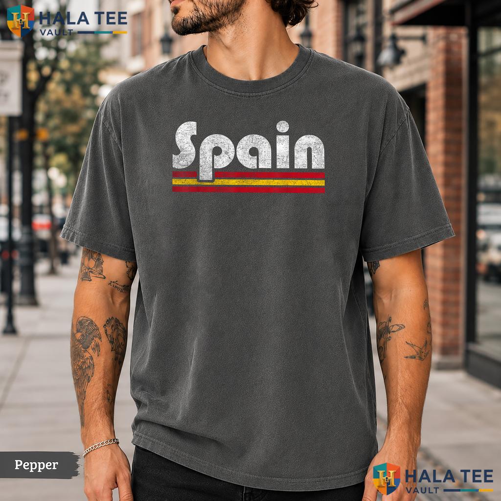 Spanish Soccer Fan Retro Comfort Colors T-Shirt Spain Flag Sports Apparel