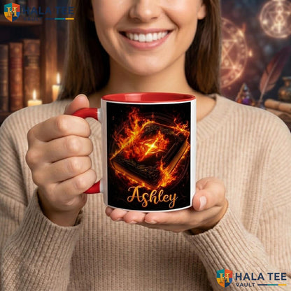 Spellbook Fantasy Custom Ceramic Mug Wizard Hat Halloween Coffee Camping Mug