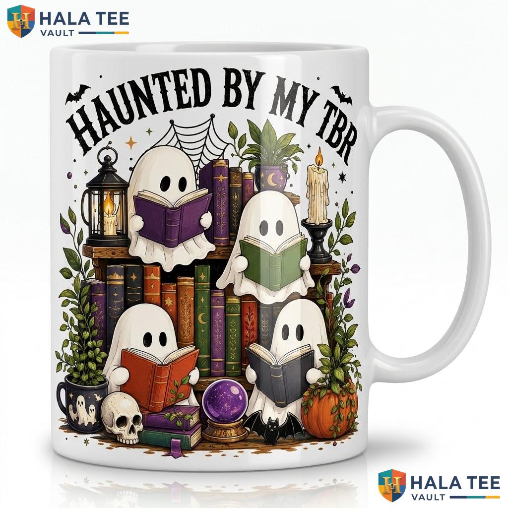 Spooky Ghouls Reading Club Halloween Cup Funny Ghost Ceramic Coffee Mug